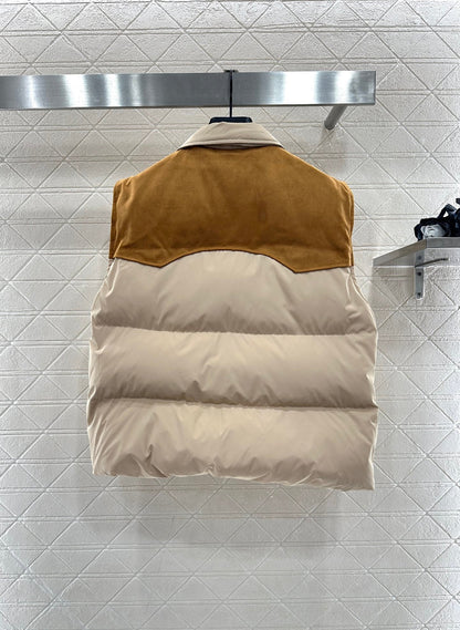 Patchwork down vest