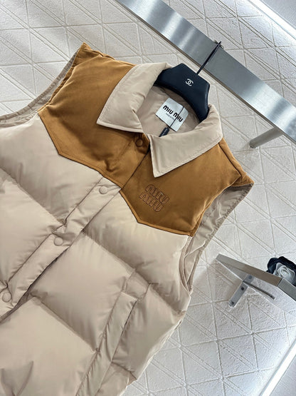 Patchwork down vest