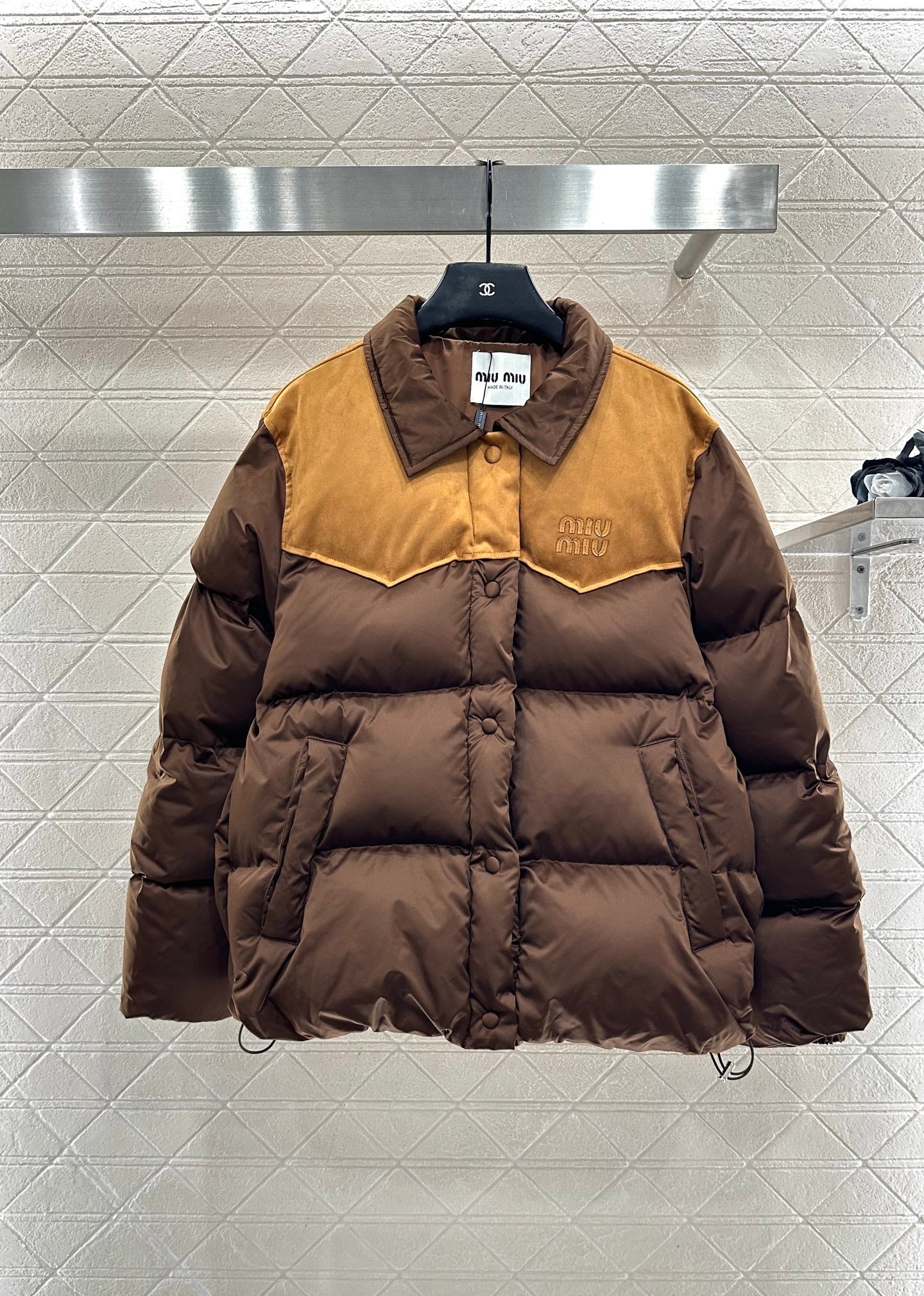 Patchwork down jacket