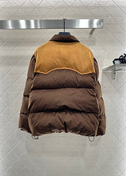 Patchwork down jacket