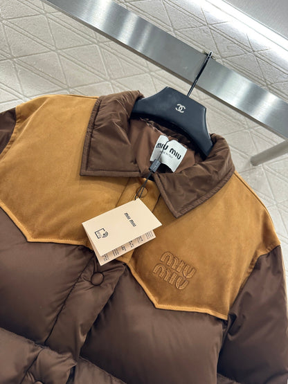 Patchwork down jacket