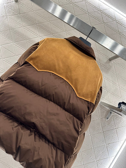 Patchwork down jacket