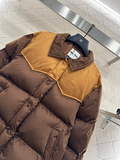 Patchwork down jacket