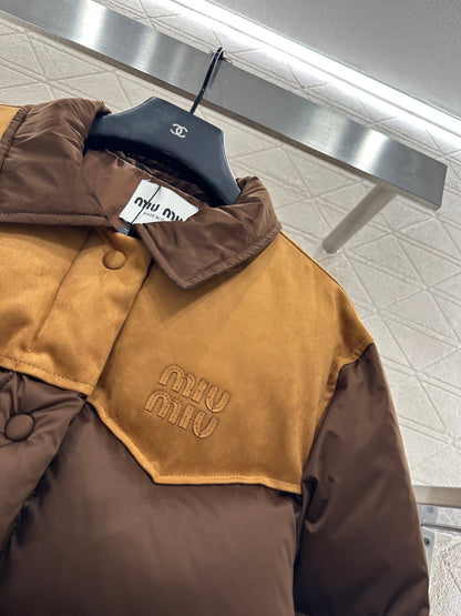 Patchwork down jacket