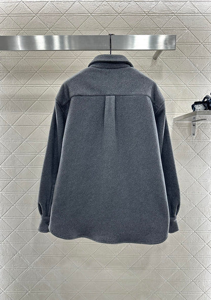 Collared wool cardigan