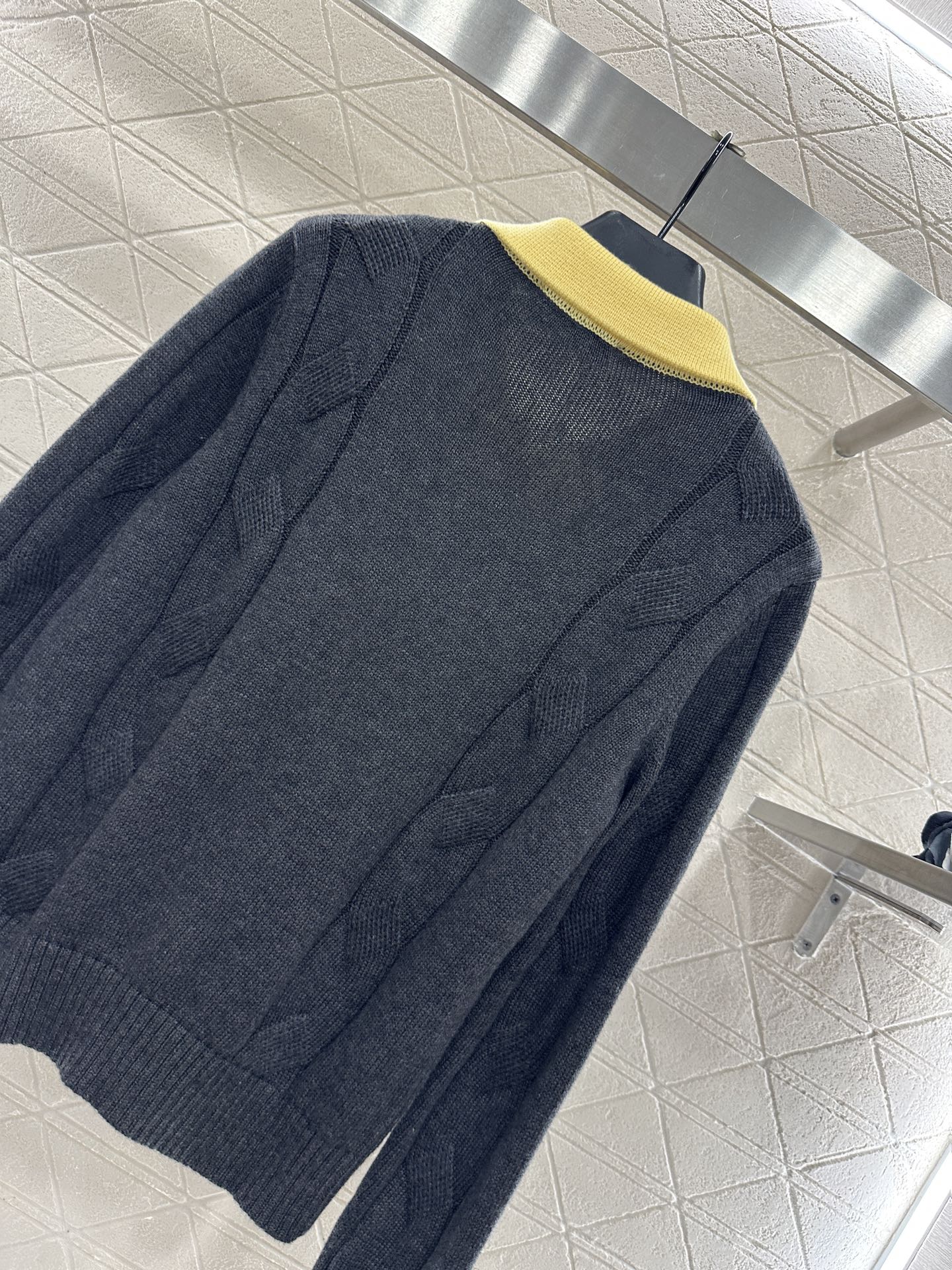 Faux two-piece knit top