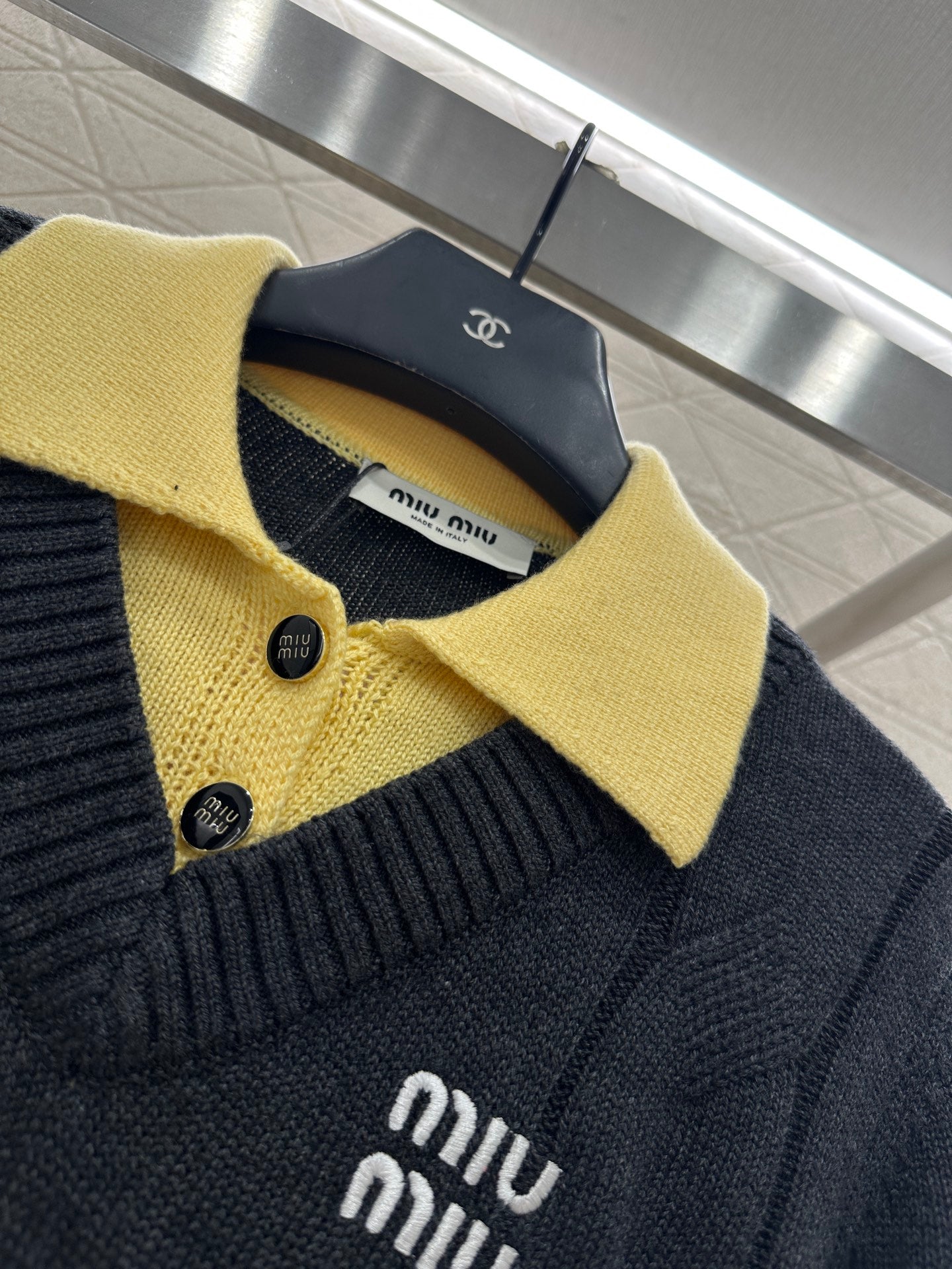 Faux two-piece knit top