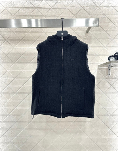 Hooded Reversible Down Vest