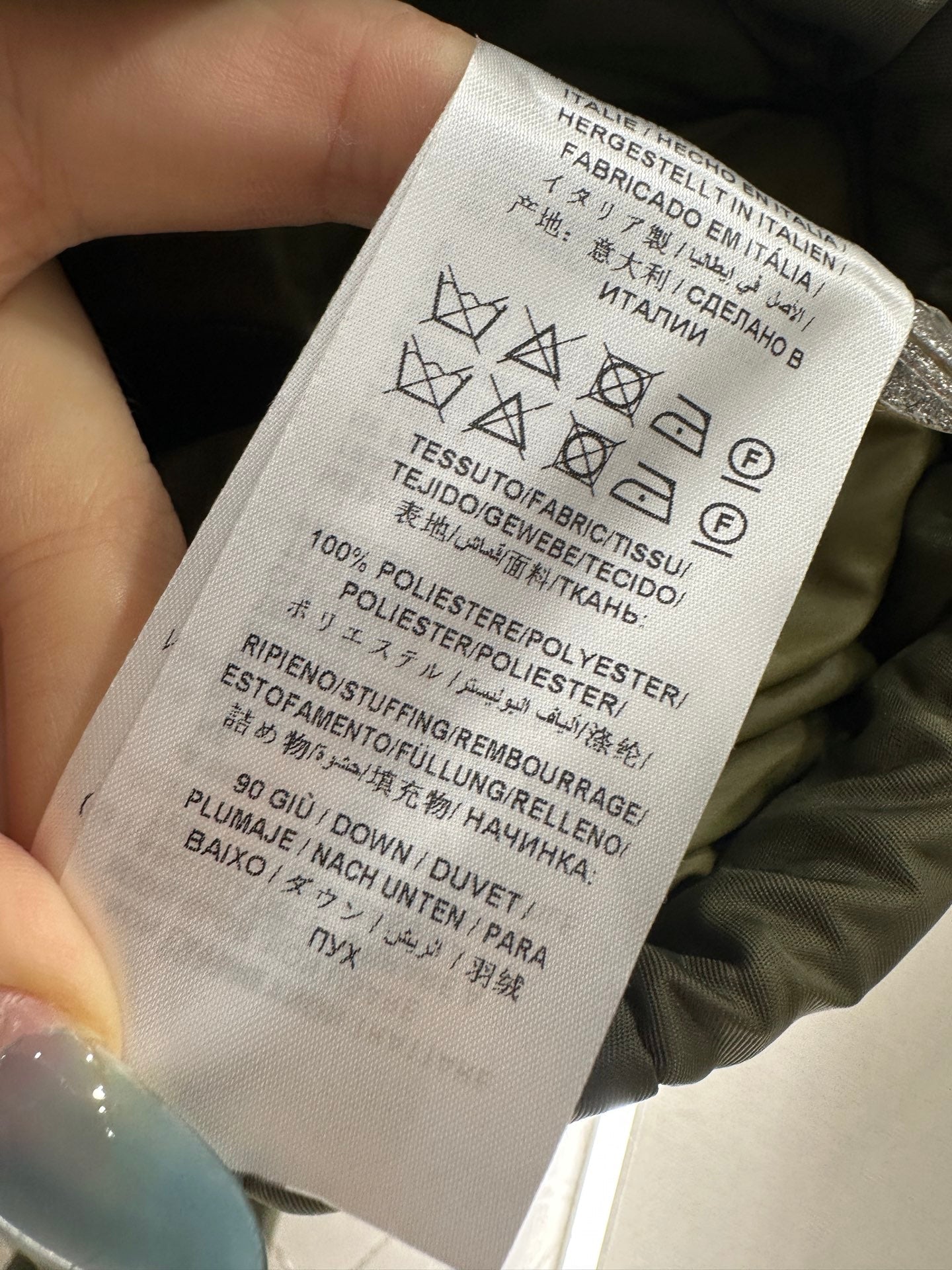 Knitted collar zip-up down jacket