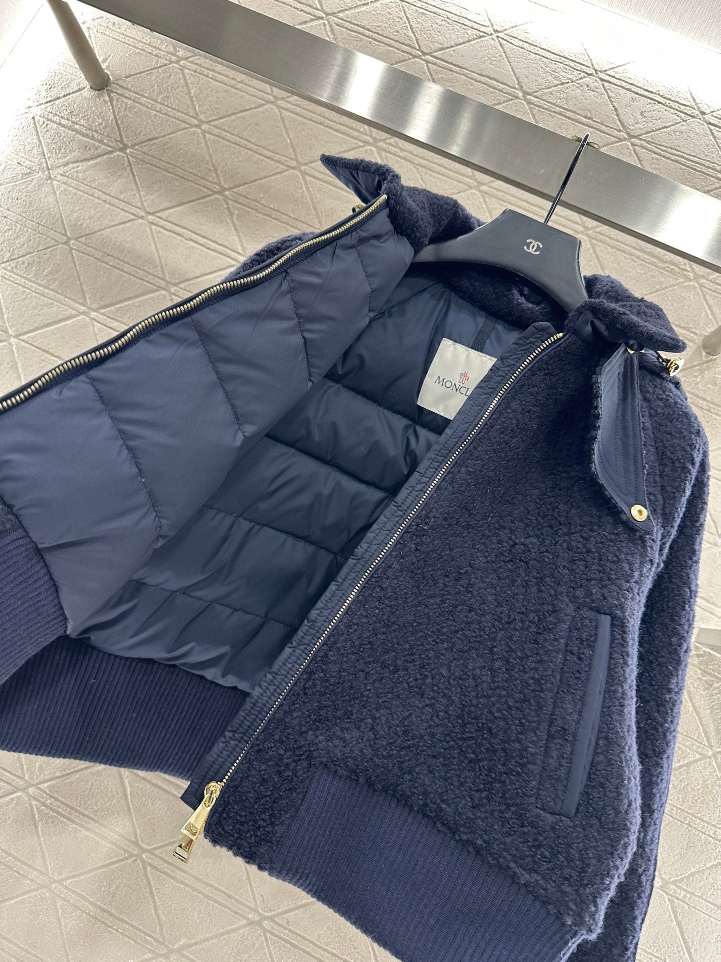 Detachable hooded wool down jacket
