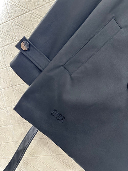 Belted mid-length trench coat