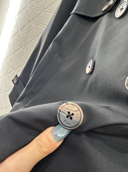 Belted mid-length trench coat