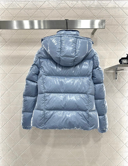 Hooded detachable down jacket