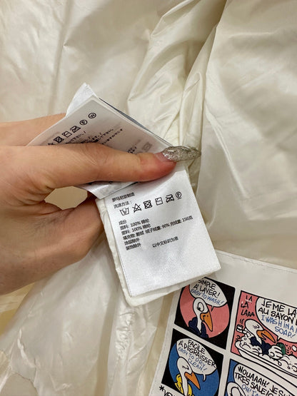 Hooded detachable down jacket