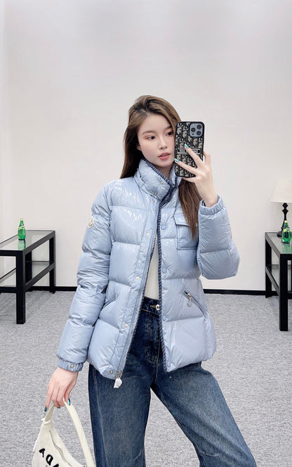 Hooded detachable down jacket