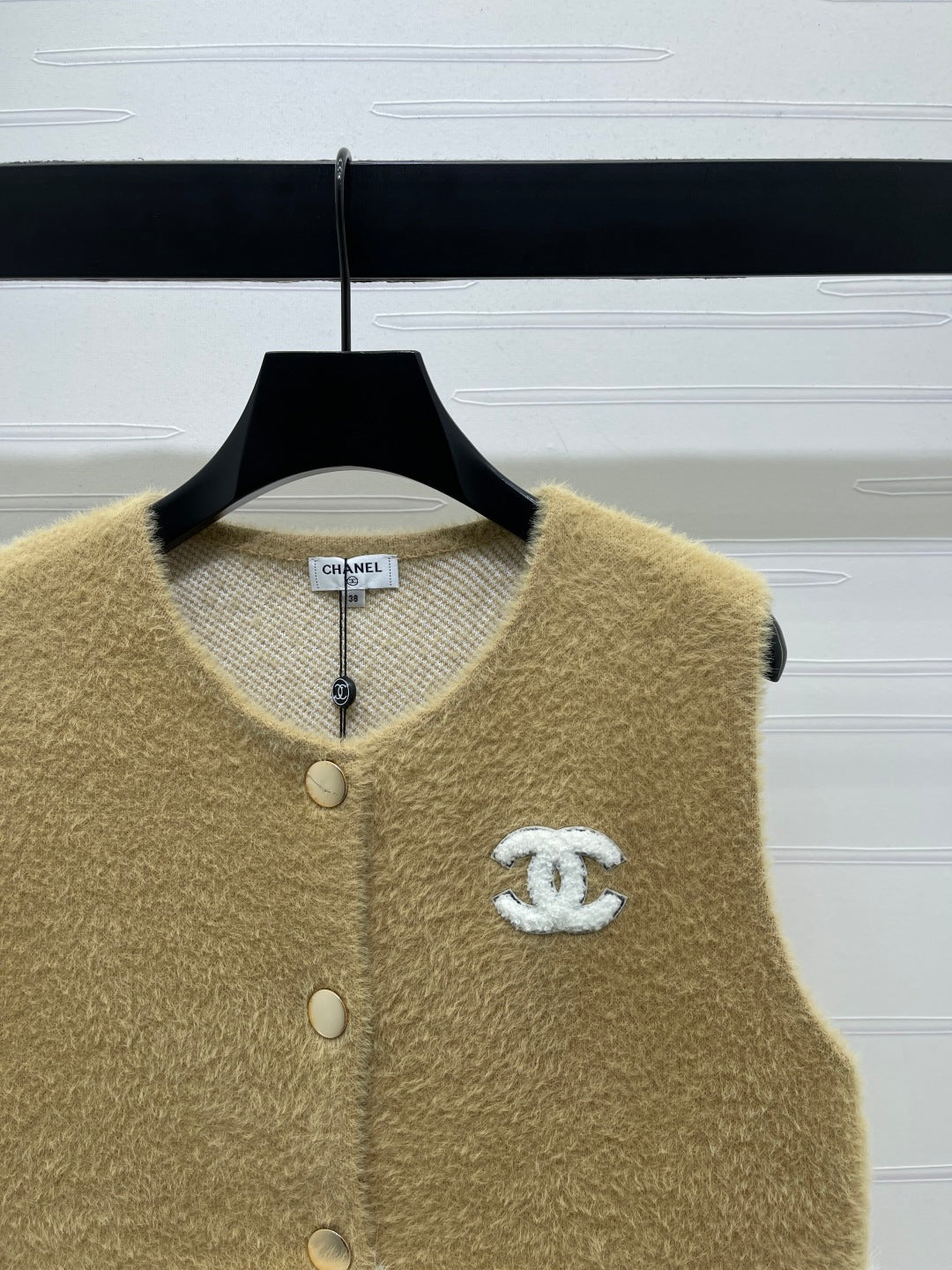 Patchwork plush vest