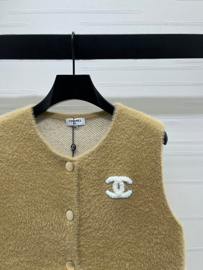 Patchwork plush vest