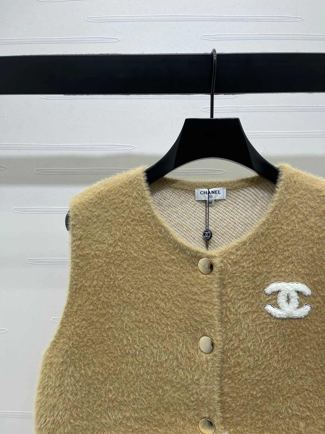 Patchwork plush vest