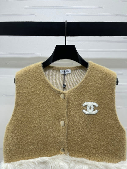 Patchwork plush vest