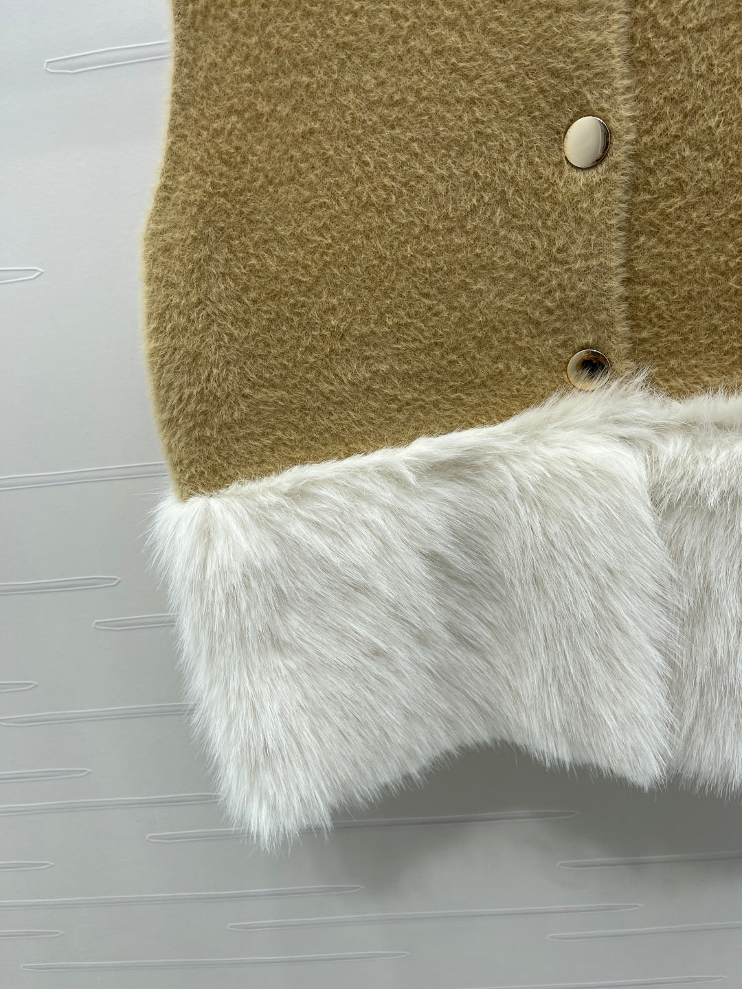 Patchwork plush vest