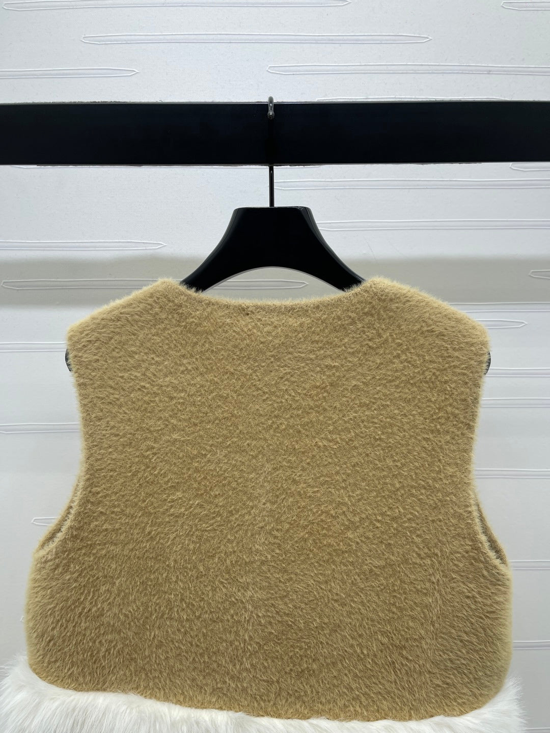 Patchwork plush vest