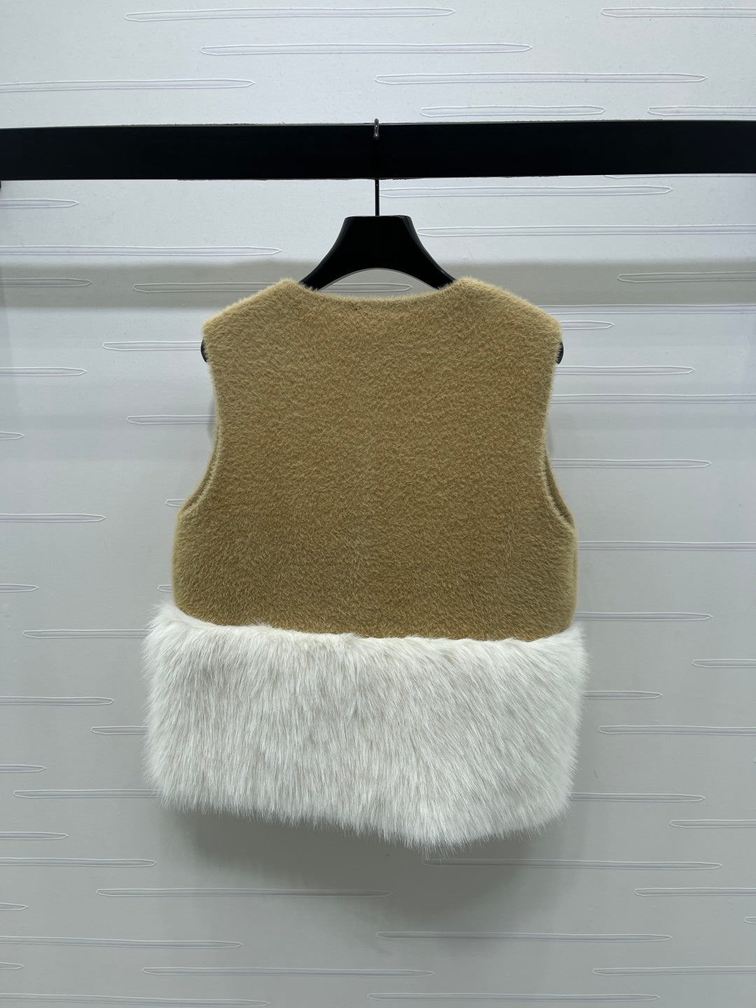 Patchwork plush vest