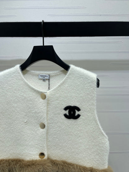 Patchwork plush vest