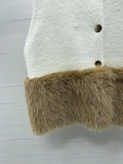 Patchwork plush vest