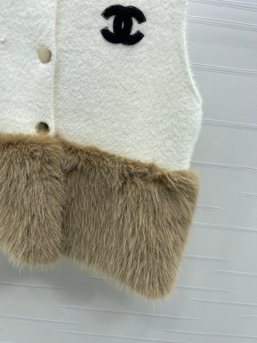 Patchwork plush vest