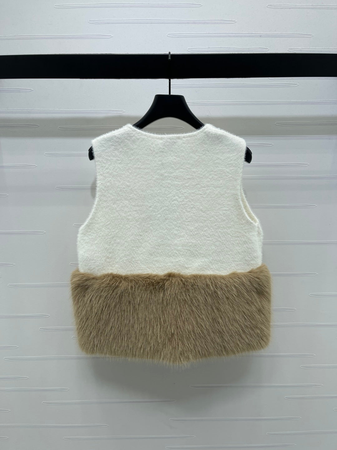 Patchwork plush vest