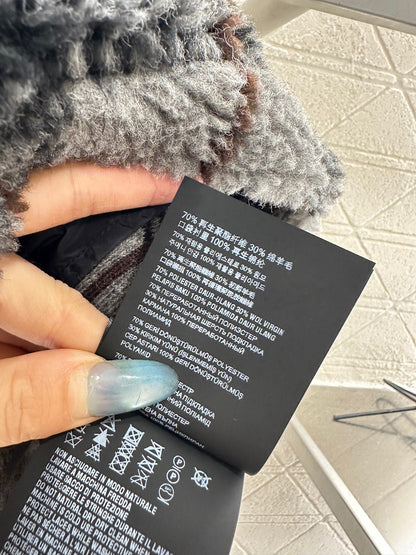 Plaid Teddy Bear Plush Midi Skirt