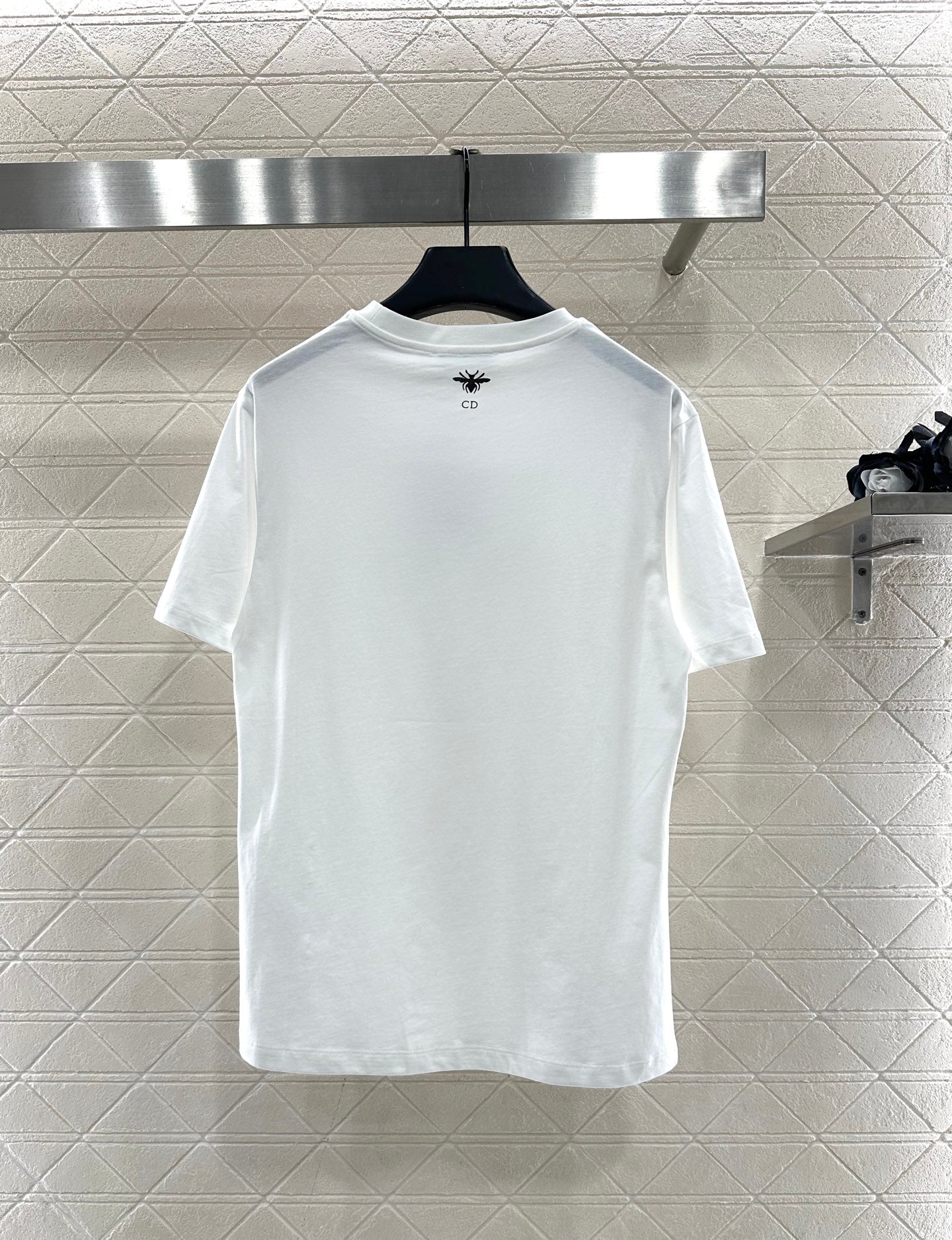 Crew neck printed short-sleeved shirt