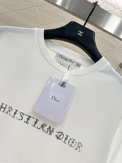 Crew neck printed short-sleeved shirt