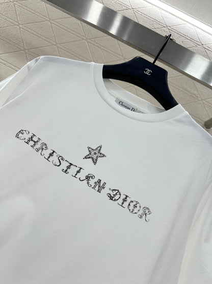 Crew neck printed short-sleeved shirt