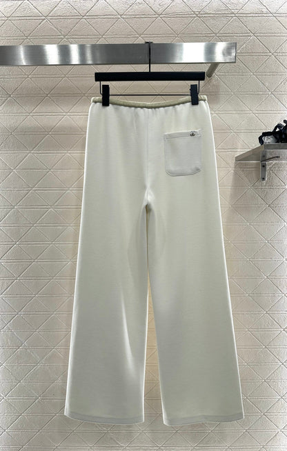 Drawstring wide-leg trousers