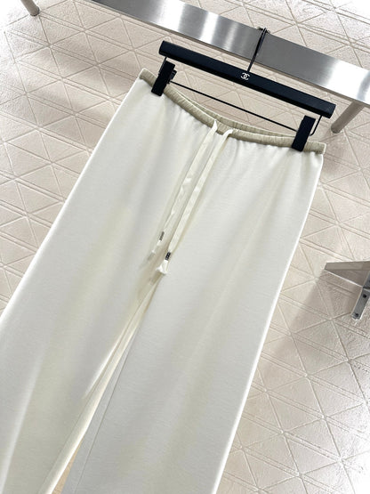 Drawstring wide-leg trousers