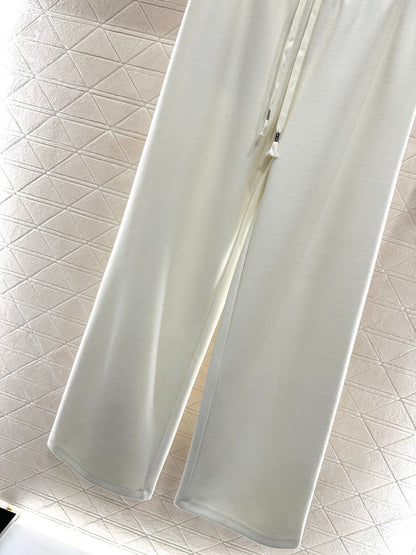 Drawstring wide-leg trousers