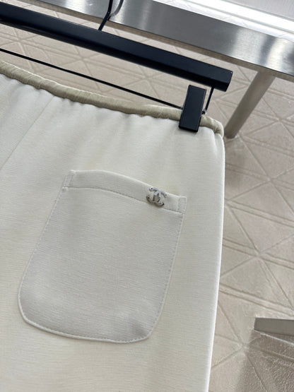 Drawstring wide-leg trousers