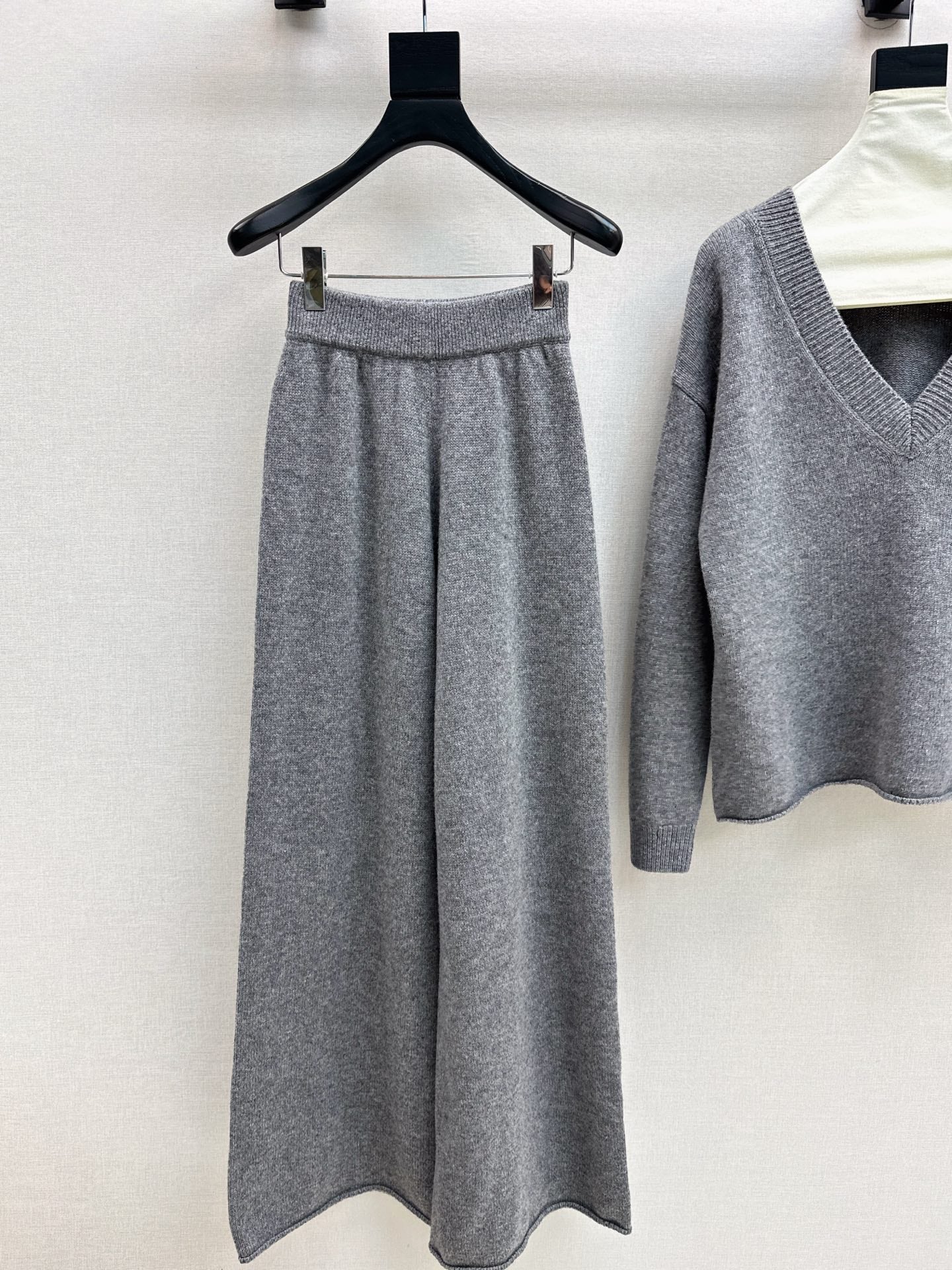 knit suit sleeveless vest+sweater+pants set