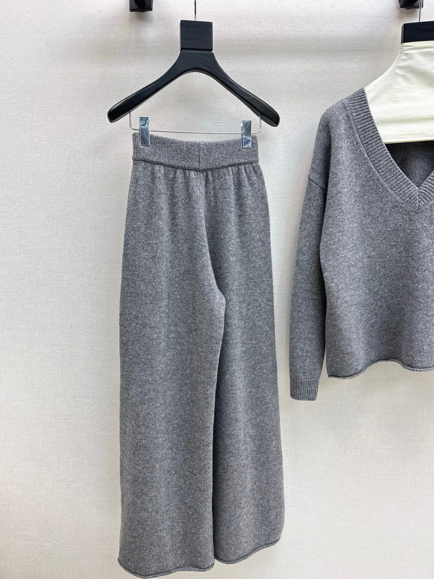 knit suit sleeveless vest+sweater+pants set