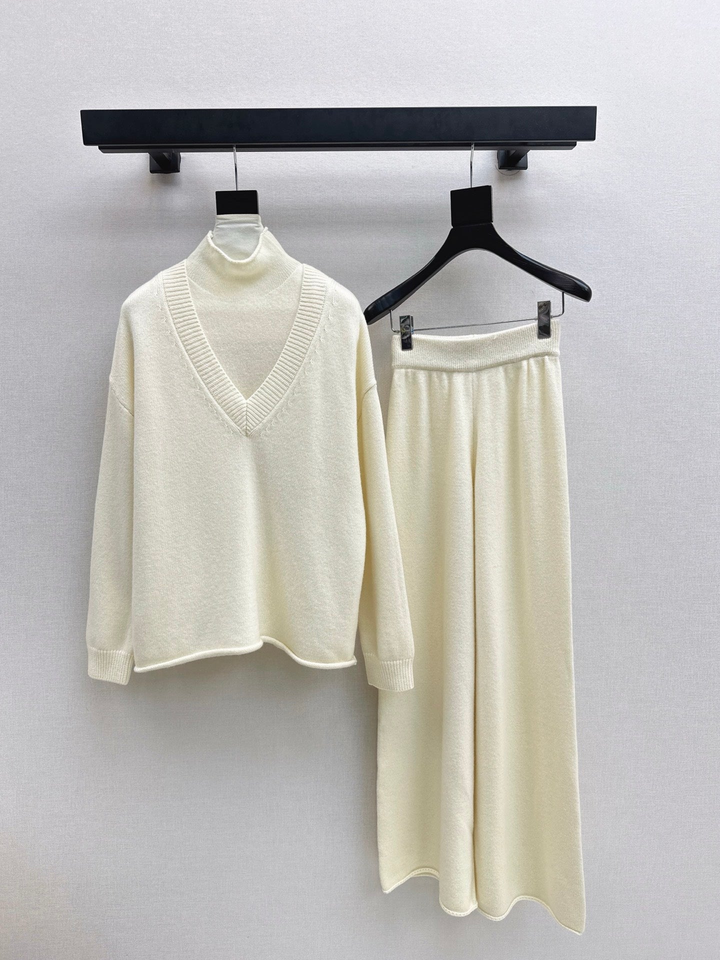 knit suit sleeveless vest+sweater+pants set
