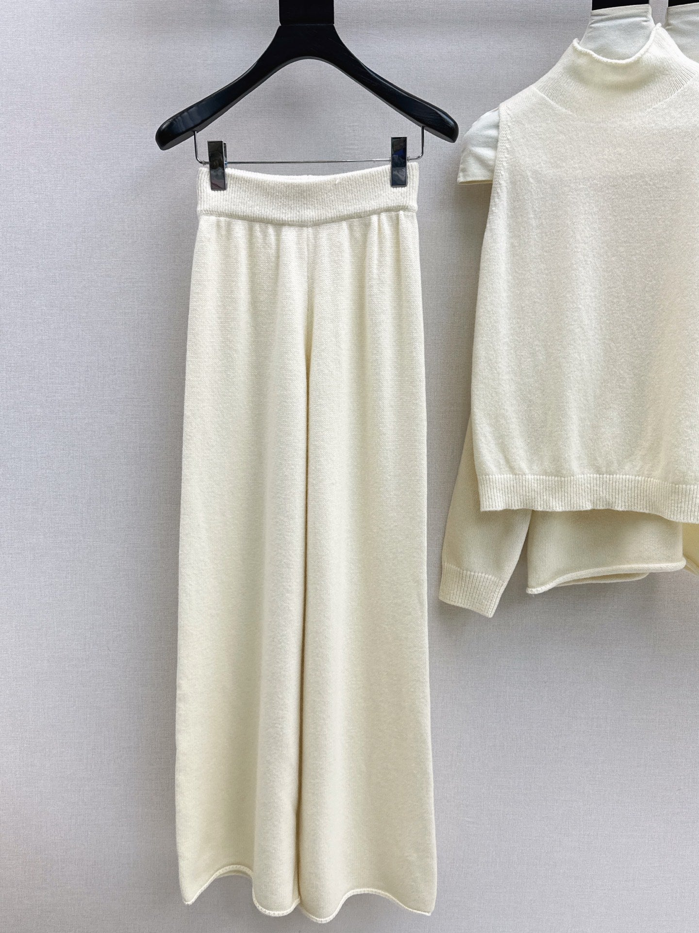 knit suit sleeveless vest+sweater+pants set