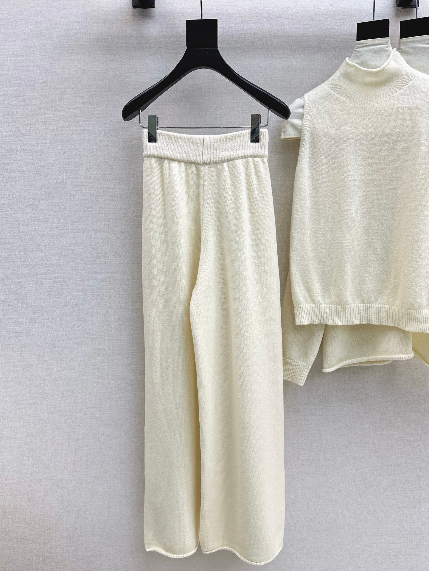 knit suit sleeveless vest+sweater+pants set