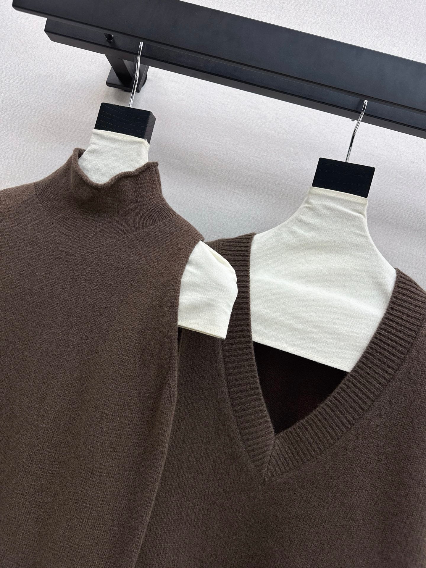 knit suit sleeveless vest+sweater+pants set