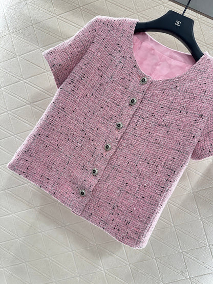 C 25 Crew neck wool coat and skirt set