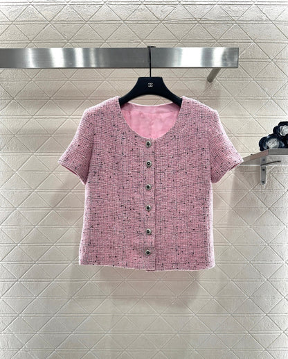 C 25 Crew neck wool coat and skirt set