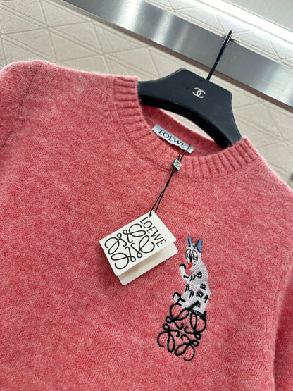 Cartoon knitted pullover sweater