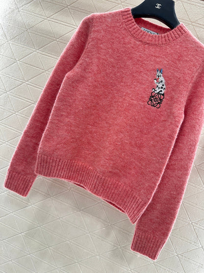 Cartoon knitted pullover sweater