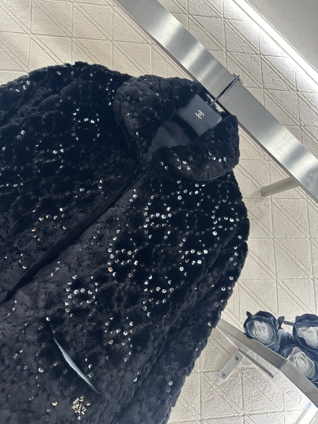 Short fur-lined jacket with lapel (skiing style🎿)