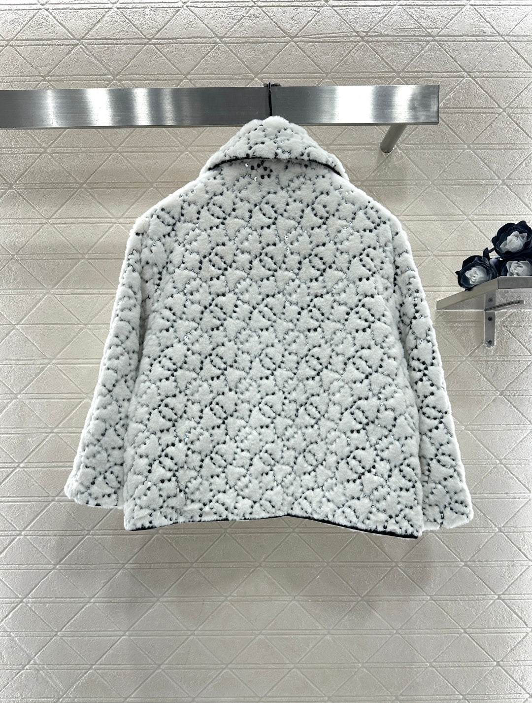 Short fur-lined jacket with lapel (skiing style🎿)